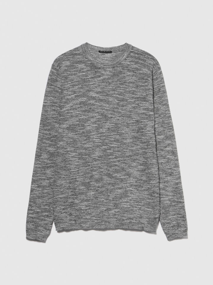 Marl sweater - men's crew neck sweaters - Light Gray | Sisley image number 6